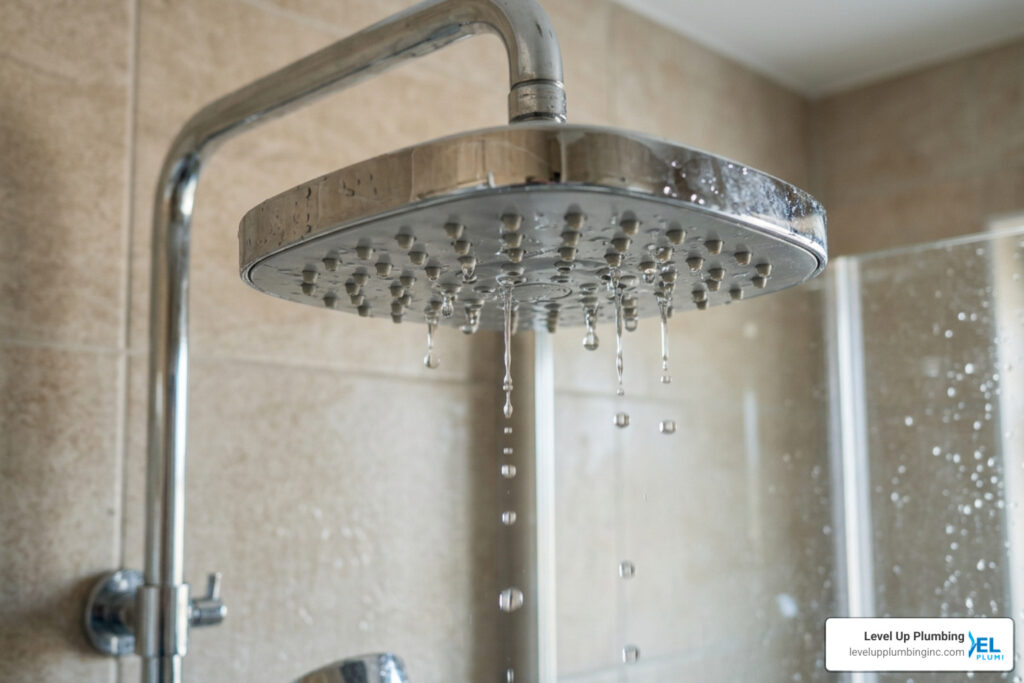delta shower head leaking