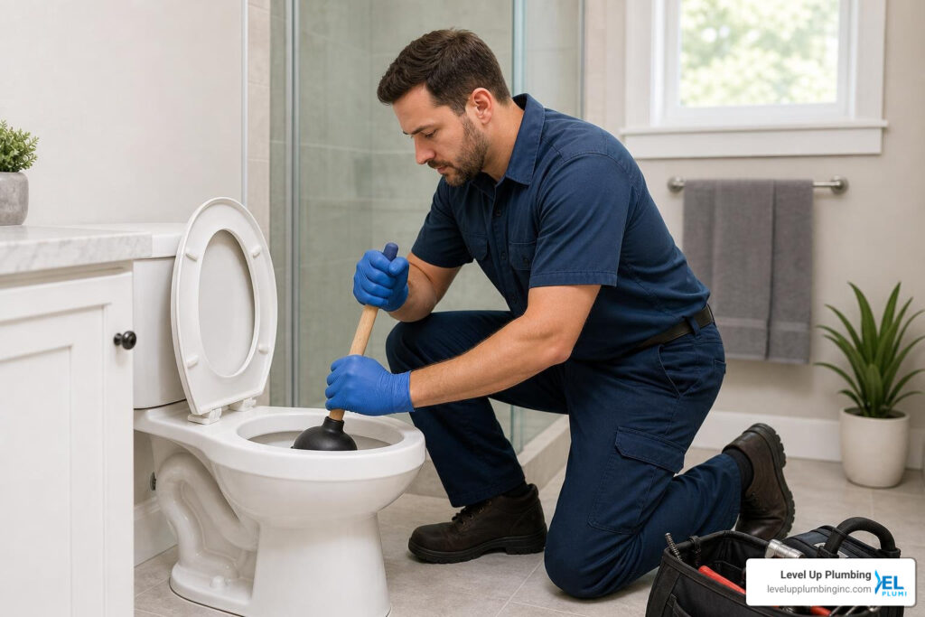 clogged toilet repair near me