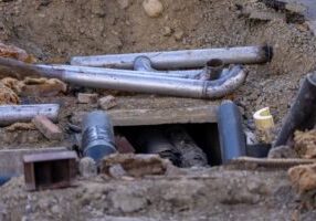Main line replacement residential plumbing sewer lateral